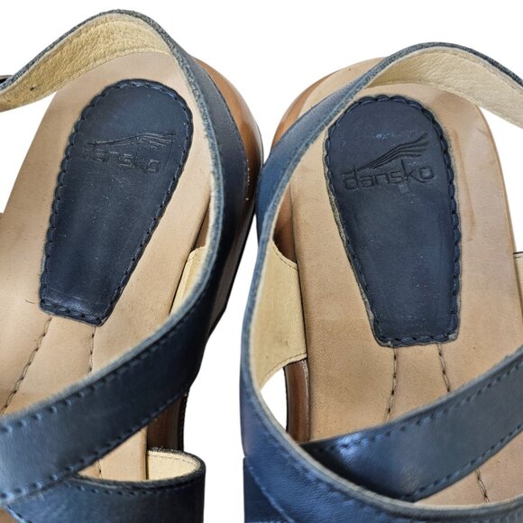 Dansko Womens Lolita Sandals, Strappy, Leather, Blue, Comfort, Size 40 / 9.5-10 - Picture 10 of 10